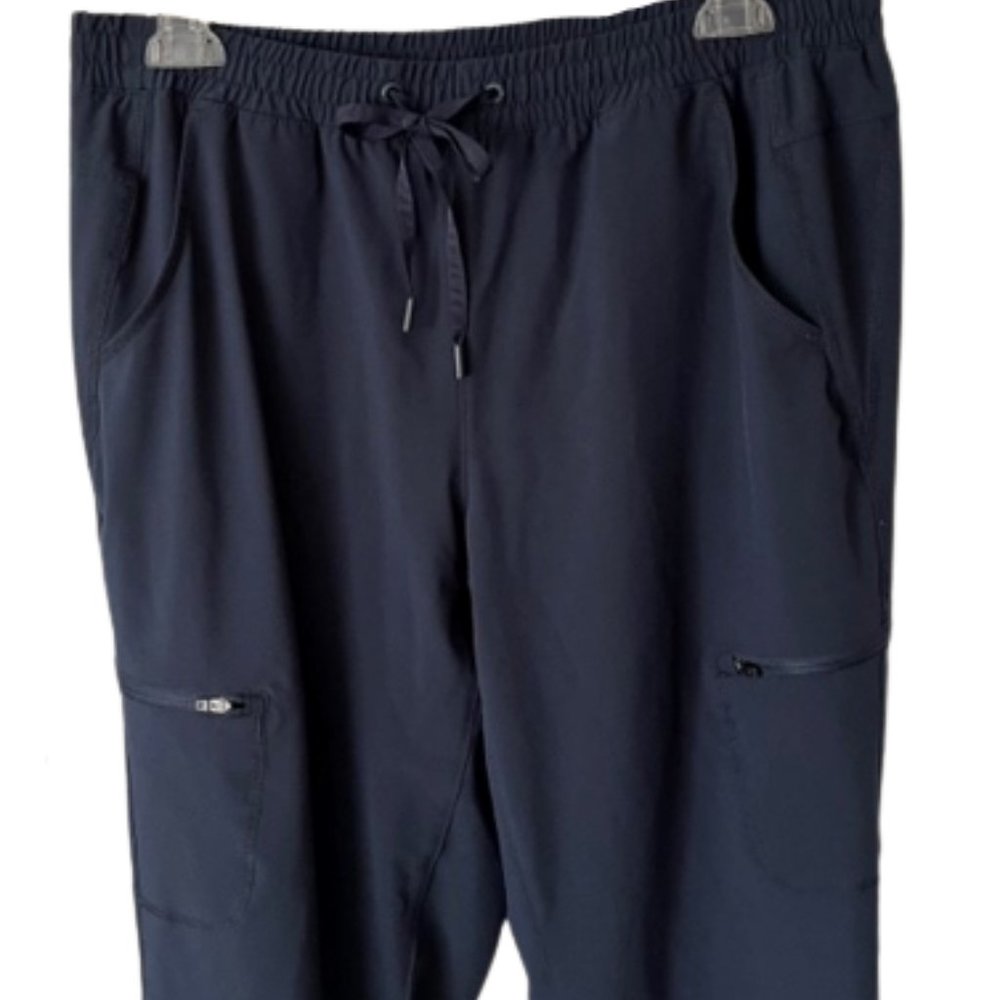 Eddie Bauer Flannel-Lined Joggers  - Navy - 12 - Picture 2 of 9